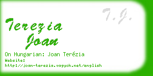 terezia joan business card